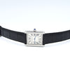 2010 Cartier Tank Solo 3170 Stainless Steel Quartz unisex Watch on Bracelet – White Roman Dial, Blue Hands, Cabochon Crown