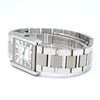 2010 Cartier Tank Solo 3170 Stainless Steel Quartz unisex Watch on Bracelet – White Roman Dial, Blue Hands, Cabochon Crown