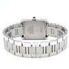 2010 Cartier Tank Solo 3170 Stainless Steel Quartz unisex Watch on Bracelet – White Roman Dial, Blue Hands, Cabochon Crown