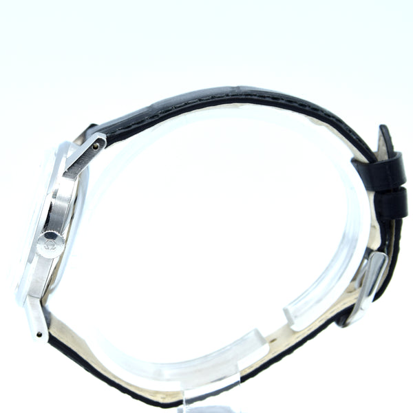 1952 Omega Ref. 2496 Steel Manual Wind Watch – Cal. 283 – Original Eggshell Patina Dial, Facet Lugs & Signed Crown