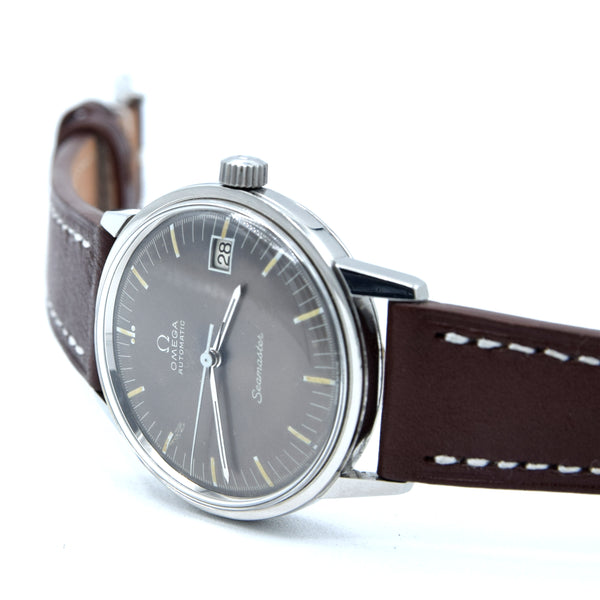 1966 Rare Omega Seamaster Automatic Date Model 166.002 so called 'Speedmaster Companion' Graphite grey dial in Steel