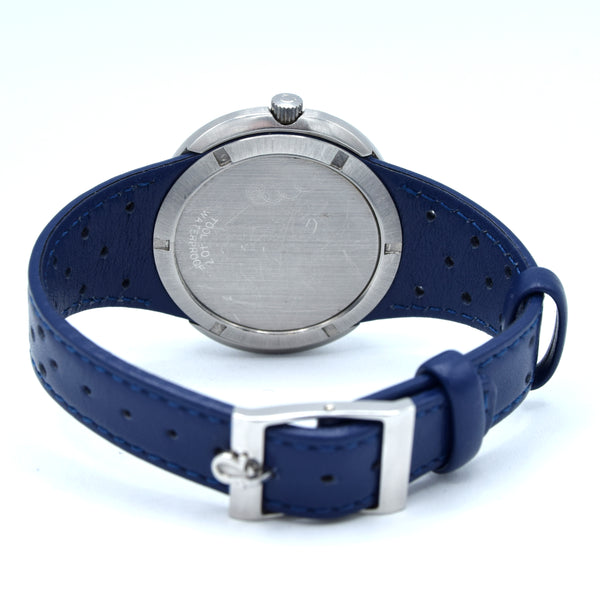 1969 Omega Geneve Dynamic Model 166.079 Automatic Day Date with Two Tone Silver and Blue Bullseye Dial