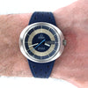 1969 Omega Geneve Dynamic Model 166.079 Automatic Day Date with Two Tone Silver and Blue Bullseye Dial