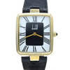 1980 Alfred Dunhill Sterling Silver (925) Gilt Rectangular Swiss Quartz Wristwatch – Roman Dial, Cabochon Crown, Hallmarked Buckle