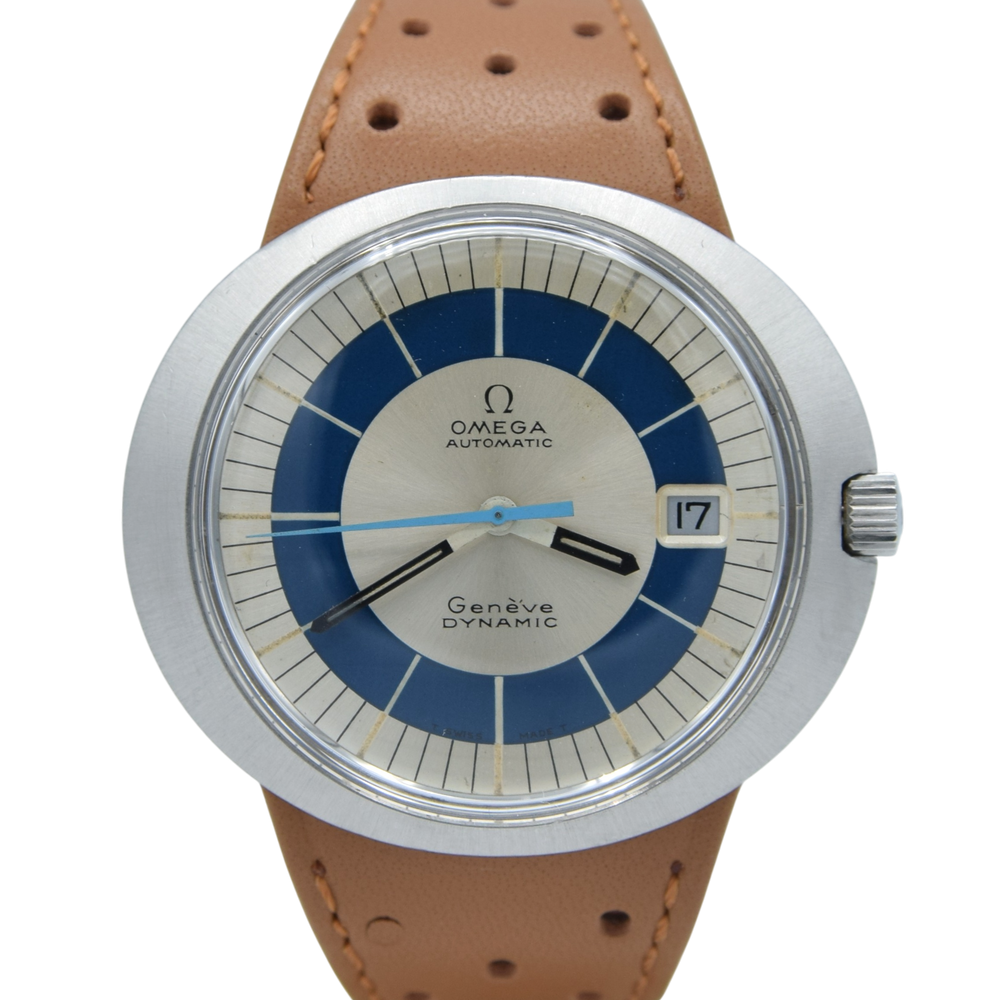 1972 Omega Geneve Dynamic Automatic Date model 166.039 Two Tone bullseye Dial Fernando Fontana (Copy)