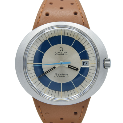 1972 Omega Geneve Dynamic Automatic Date model 166.039 Two Tone bullseye Dial Fernando Fontana (Copy)