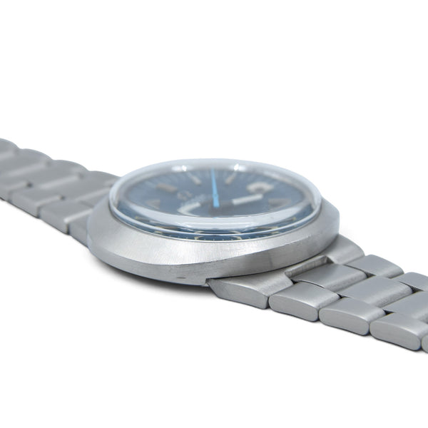 1969 Omega Geneve dynamic with Gorgeous matte dusted blue Dial - unpolished Model 166.039 in steel