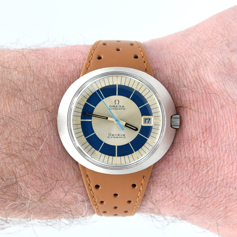 1972 Omega Geneve Dynamic Automatic Date model 166.039 Two Tone bullseye Dial Fernando Fontana (Copy)