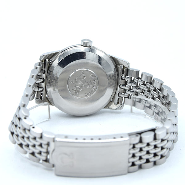 1958 Omega Seamaster sharp Automatic Date Wristwatch Model 2849 with Original Off-White Dial on  BOR Bracelet