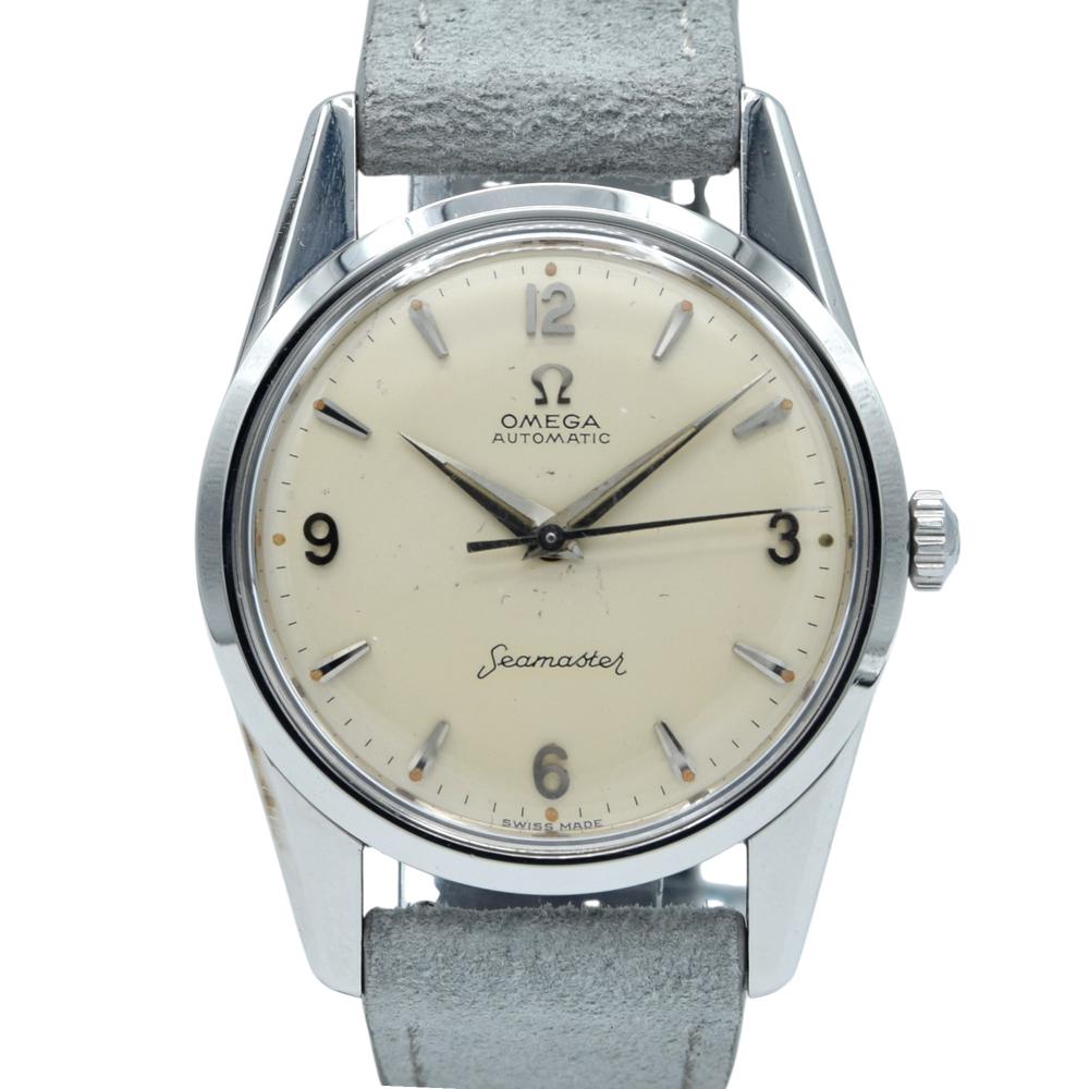 1961 Omega Seamaster Automatic Date Wristwatch Model 14700 with Original Off-White Dial in Stainless Steel (Copy)