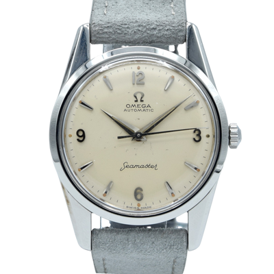 1961 Omega Seamaster Automatic Date Wristwatch Model 14700 with Original Off-White Dial in Stainless Steel (Copy)
