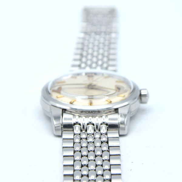 1958 Omega Seamaster sharp Automatic Date Wristwatch Model 2849 with Original Off-White Dial on  BOR Bracelet