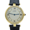 1987 Rarer Dial Unisex Cartier 30mm 'Must de' Vendôme in 925 Sterling Silver Gilt Vermeil Case