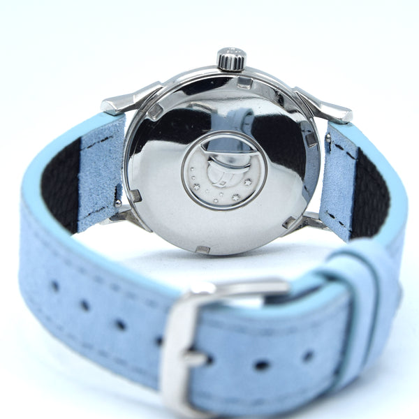 1963 Omega Sharp Constellation Date 168.005 Automatic Chronometer onyx batons - steel + Dog Leg Lugs