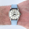 1963 Omega Sharp Constellation Date 168.005 Automatic Chronometer onyx batons - steel + Dog Leg Lugs