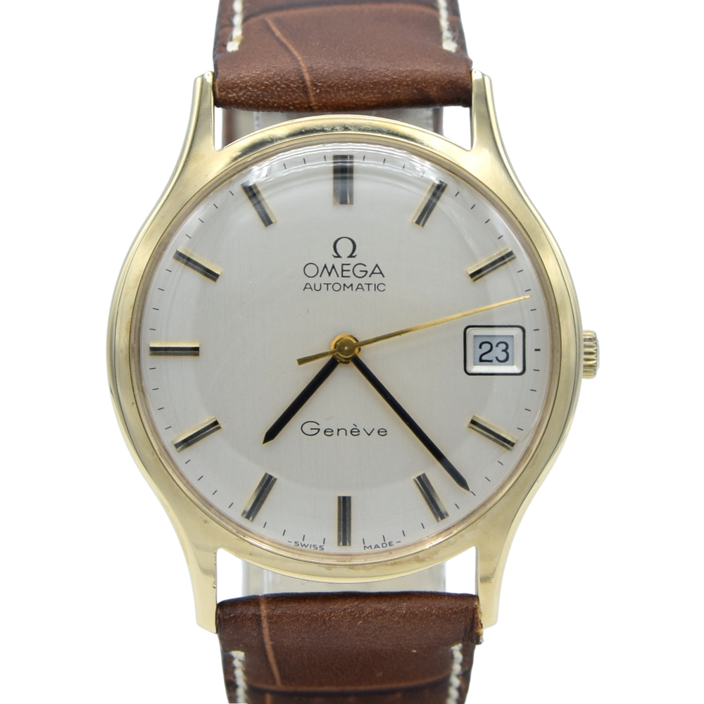 1975 / 1976  Rare Omega Geneve box set - automatic Dress Watch in Solid 9ct Gold English Case Model 1625422