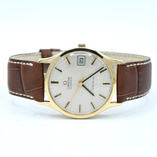 1975 / 1976  Rare Omega Geneve box set - automatic Dress Watch in Solid 9ct Gold English Case Model 1625422