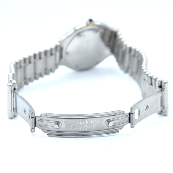 Must De Cartier '21' ladies Quartz 31mm Wristwatch in Gold and Steel on Bracelet  Circa 1990