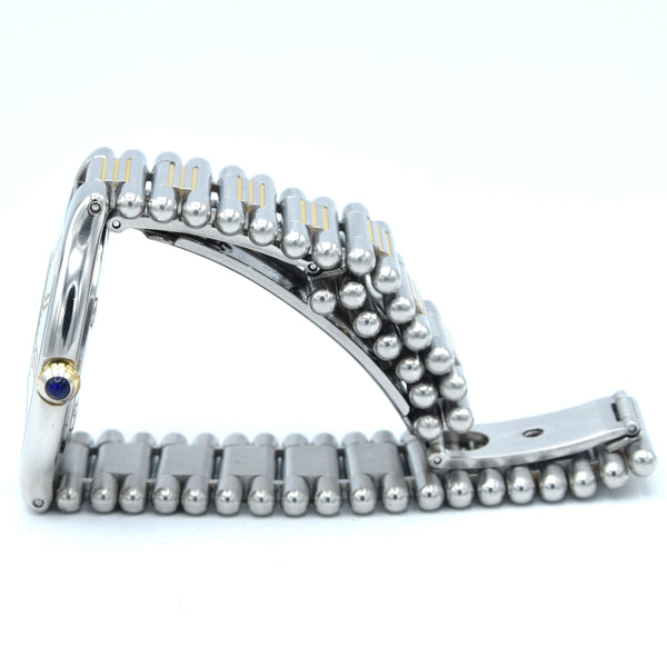 Must De Cartier '21' ladies Quartz 31mm Wristwatch in Gold and Steel on Bracelet  Circa 1990