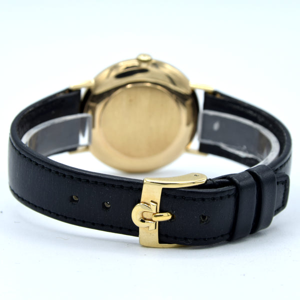 1962 Omega 'As New' Geneve Watch 9ct Gold English Case Model 1315016 Buckle + Box