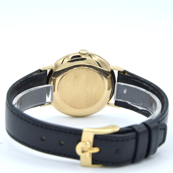 1962 Omega 'As New' Geneve Watch 9ct Gold English Case Model 1315016 Buckle + Box