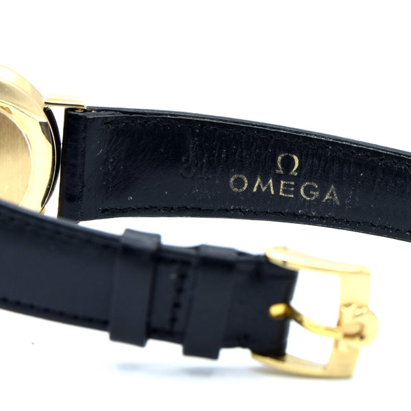 1962 Omega 'As New' Geneve Watch 9ct Gold English Case Model 1315016 Buckle + Box