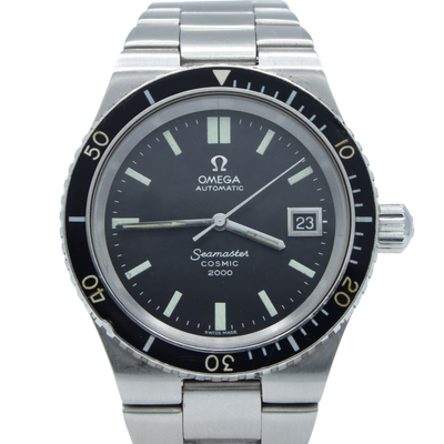 1971 Omega Seamaster Cosmic 2000 Diver Ref. 166.137 – Automatic Cal 1012 – Black Dial, Date, Steel Bracelet