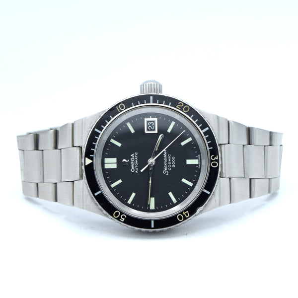 1971 Omega Seamaster Cosmic 2000 Diver Ref. 166.137 – Automatic Cal 1012 – Black Dial, Date, Steel Bracelet