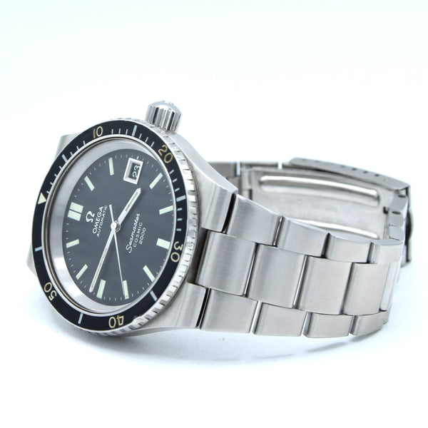 1971 Omega Seamaster Cosmic 2000 Diver Ref. 166.137 – Automatic Cal 1012 – Black Dial, Date, Steel Bracelet