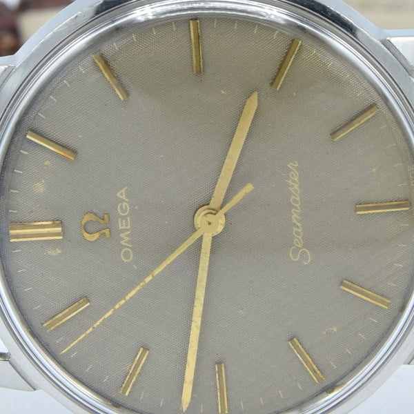 1966 Omega Seamaster with stunning Brown Linen Patina Dial in Stainless Steel Model 135.011