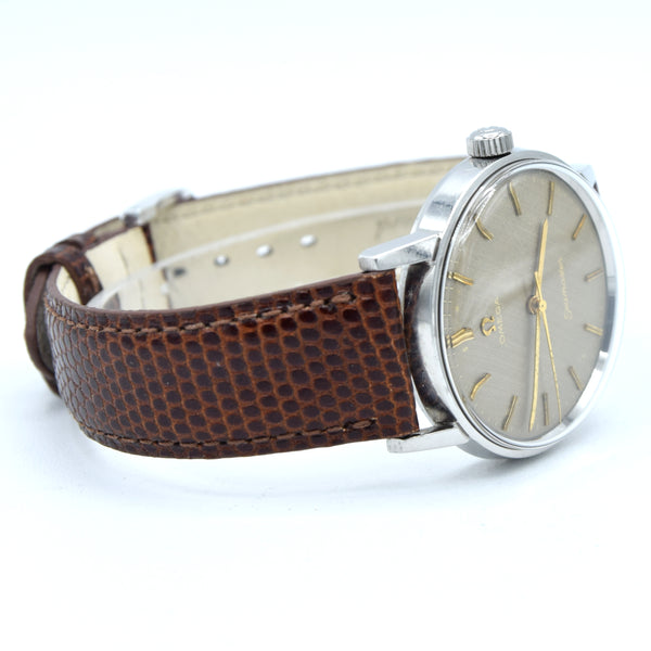 1966 Omega Seamaster with stunning Brown Linen Patina Dial in Stainless Steel Model 135.011