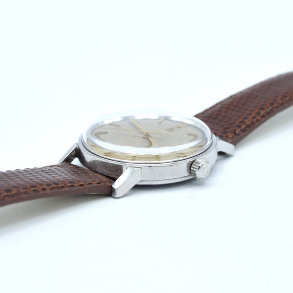 1966 Omega Seamaster with stunning Brown Linen Patina Dial in Stainless Steel Model 135.011