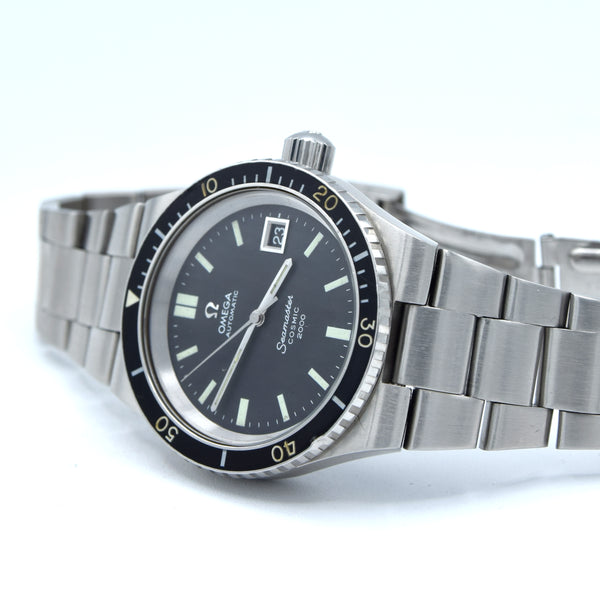 1971 Omega Seamaster Cosmic 2000 Diver Ref. 166.137 – Automatic Cal 1012 – Black Dial, Date, Steel Bracelet