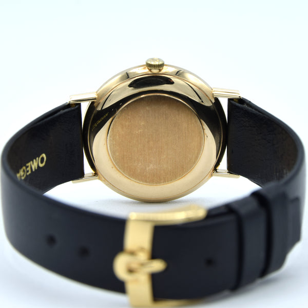 1970/73 Omega Unused N.O.S Geneve Watch 9ct Gold English Case Model 1318412 Buckle + Box