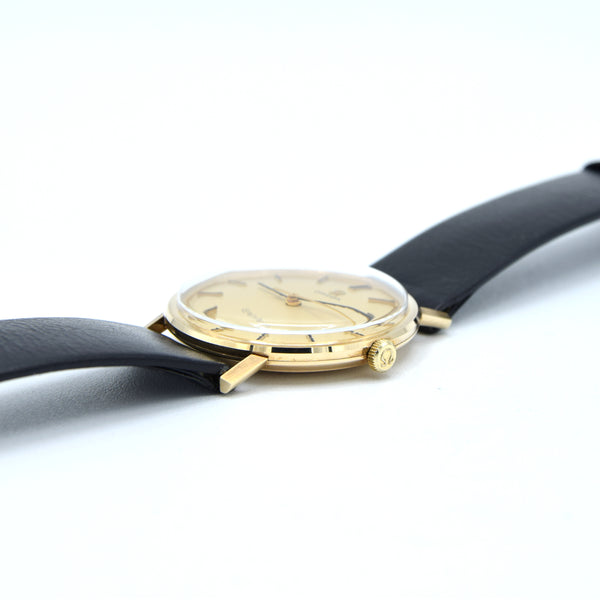 1970/73 Omega Unused N.O.S Geneve Watch 9ct Gold English Case Model 1318412 Buckle + Box