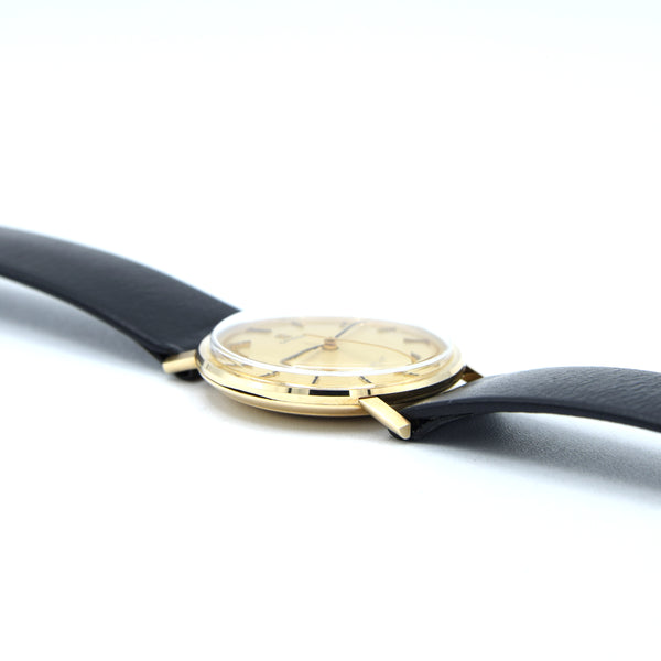 1970/73 Omega Unused N.O.S Geneve Watch 9ct Gold English Case Model 1318412 Buckle + Box