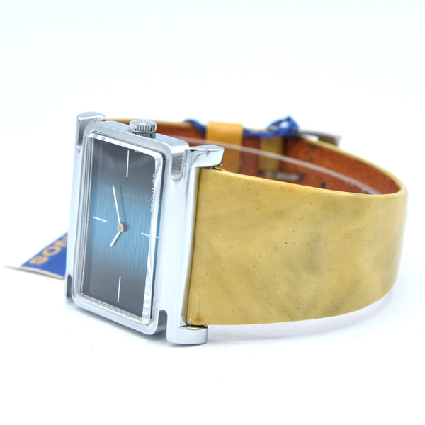 1970s Technos NOS unused Swiss Mechanical Wristwatch With Fumé Blue Dial, Box & Tags