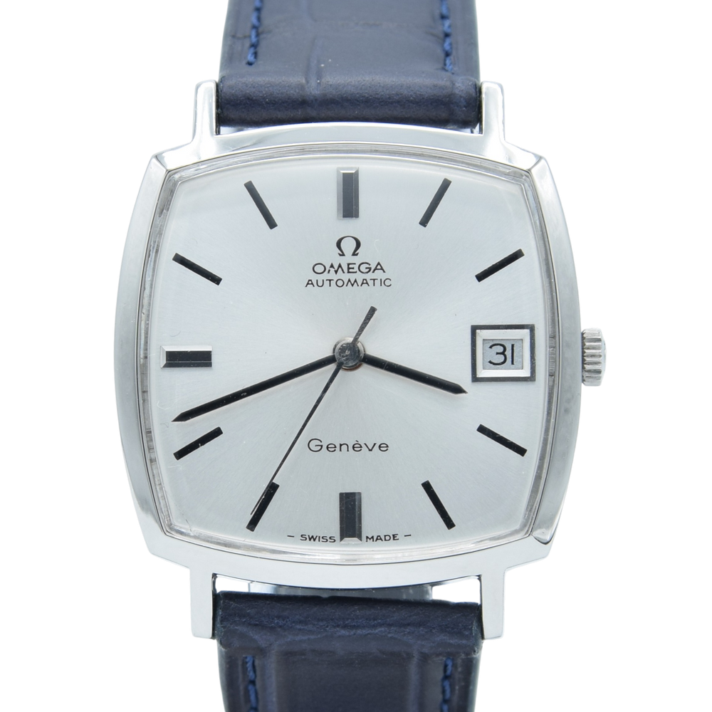1973 Omega Genève “TV case” ref. 162.0052 – steel – cal 1012 –  sharp silver sunburst dial – original plexi & crown