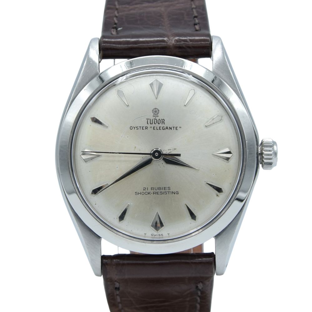 1963 Tudor Oyster 'Elegante' Wristwatch Model 7960 with rare Dial in Stainless Steel 34mm
