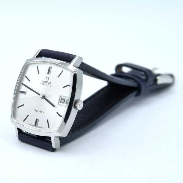 1973 Omega Genève “TV case” ref. 162.0052 – steel – cal 1012 –  sharp silver sunburst dial – original plexi & crown