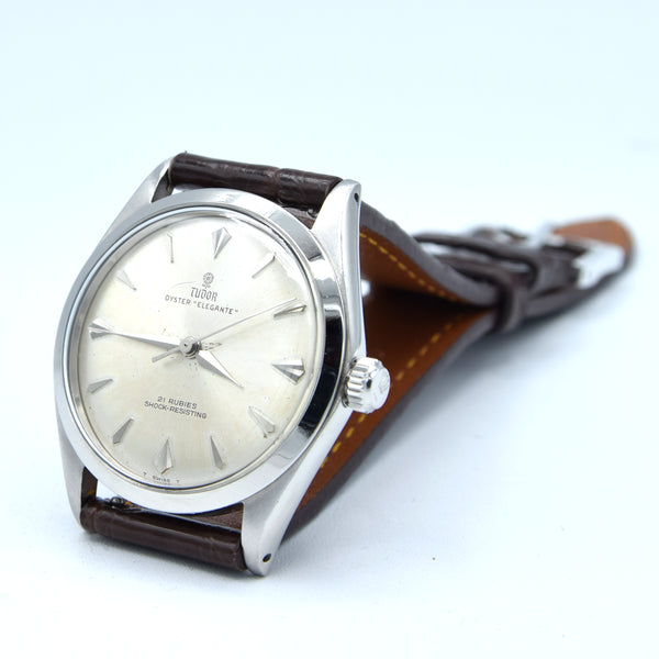1963 Tudor Oyster 'Elegante' Wristwatch Model 7960 with rare Dial in Stainless Steel 34mm