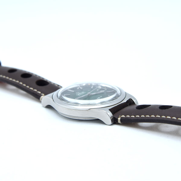 1973 Omega Genève Automatic Date Model 166.0163 with Stunning Rare Gradient Green 'Fumé' Dial