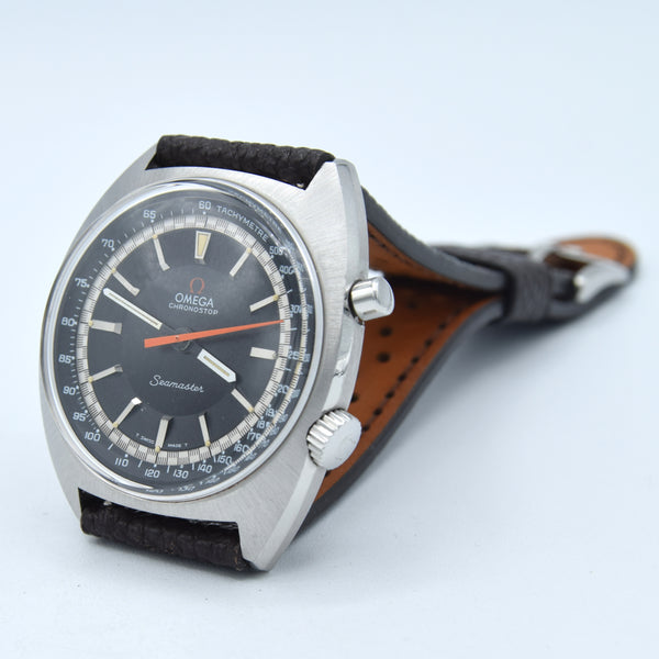 1968 Omega Seamaster Sharp Chronostop Jumbo size Watch Model 145.007 in Stainless Steel cal 865