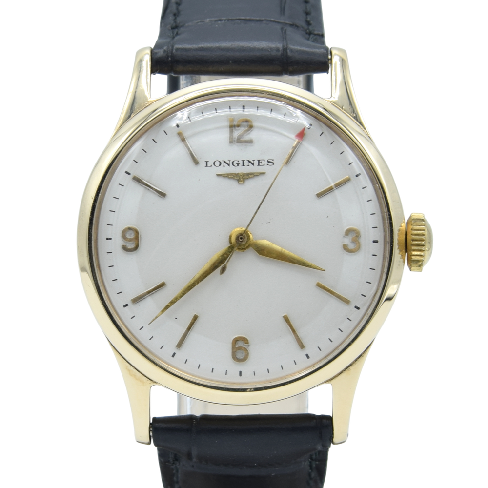 1959/60 Longines Solid 9ct Gold Dress Watch restored Mixed line and Arabic Numerals Model 13322 Cal 1268zs