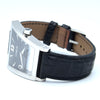 Corum Trapeze Gents ref. 106.404.20 stainless steel quartz watch, black dial, original strap & buckle