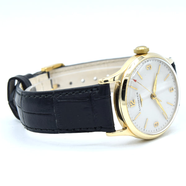 1959/60 Longines Solid 9ct Gold Dress Watch restored Mixed line and Arabic Numerals Model 13322 Cal 1268zs