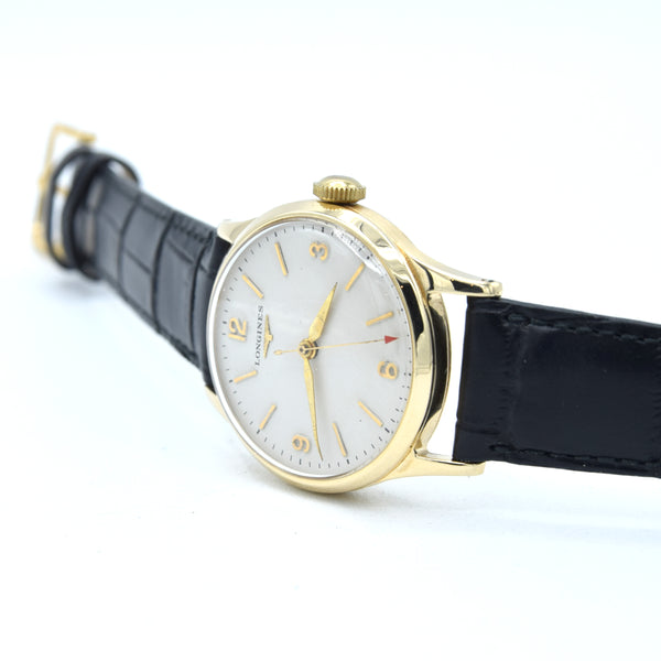 1959/60 Longines Solid 9ct Gold Dress Watch restored Mixed line and Arabic Numerals Model 13322 Cal 1268zs