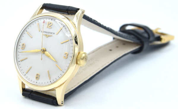 1959/60 Longines Solid 9ct Gold Dress Watch restored Mixed line and Arabic Numerals Model 13322 Cal 1268zs