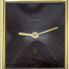 1983/84 Cartier Ladies Tank Mechanical with Unique Burgundy Red / Brown Patina Dial in 925 Sterling Silver Gilt