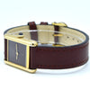 1983/84 Cartier Ladies Tank Mechanical with Unique Burgundy Red / Brown Patina Dial in 925 Sterling Silver Gilt